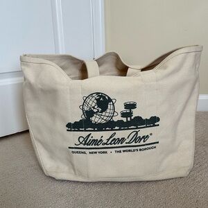 Aime Leon Dore Large Unisphere Canvas Tote Bag